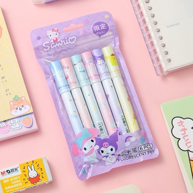 

Ready Highlighter Stabilo 6in1 Sanrio Spidol Warna Warni Jurnal Diary