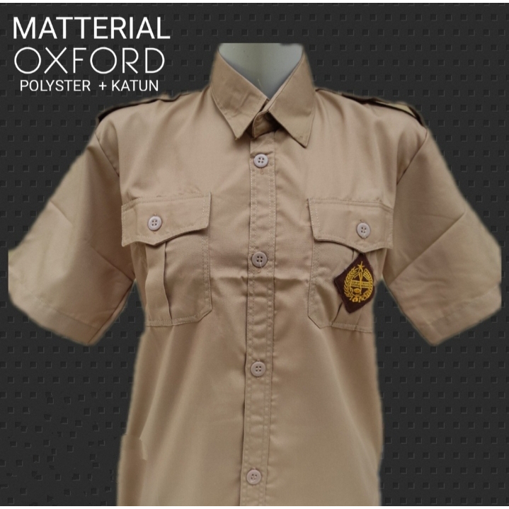 Baju pramuka lengan pendek Seragam sekolah SMP/SMA.kain Oxford