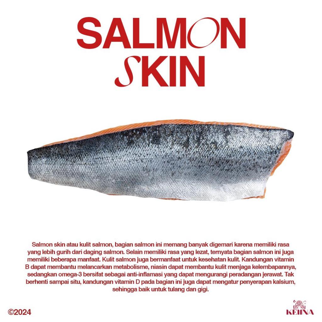

Kulit Ikan Salmon Skin Bersih Segar Fresh Frozen Beku Premium Fish Seafood