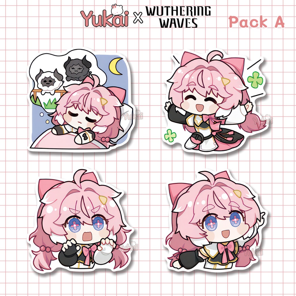 

Stiker Pack Encore Wuthering Waves Premium, Sticker Anime Waterproof