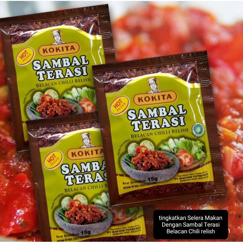 

KOKITA Sambal Terasi Belacan Chili Relish isi 10 pcs 1 renceng