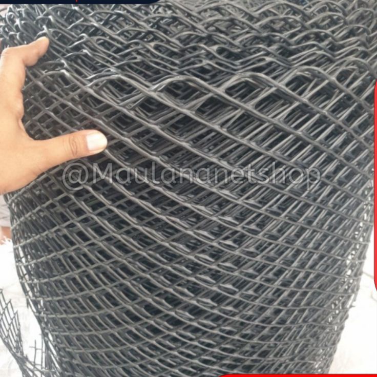 Kawat Jaring Plastik Hdpe Bentuk Diamond Super Tebal 1cmx14cm