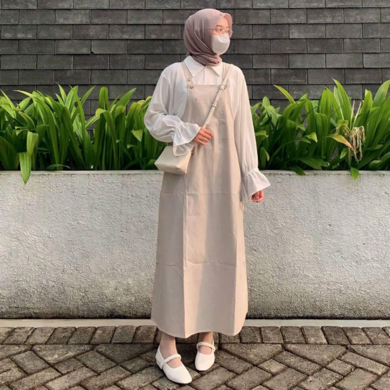 Overal Dress Wanita Korean Style Jumpsuit Playsuit Wanita Baju Kodok Wanita Terbaru Kekinian