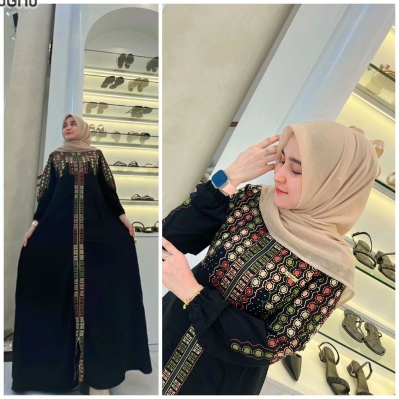 DRESS MEWAH TERBARU GAMIS BORDIR KUALITAS BUTIK ORIGINAL PREMIUM