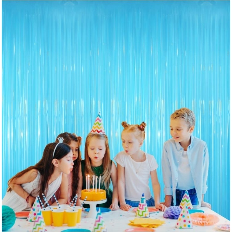 Tirai Foil Pastel  Tirai Dekorasi Ruang Pesta