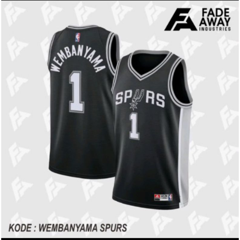 JERSEY BASKET NBA SPURS # 1 WEMBANYAMA