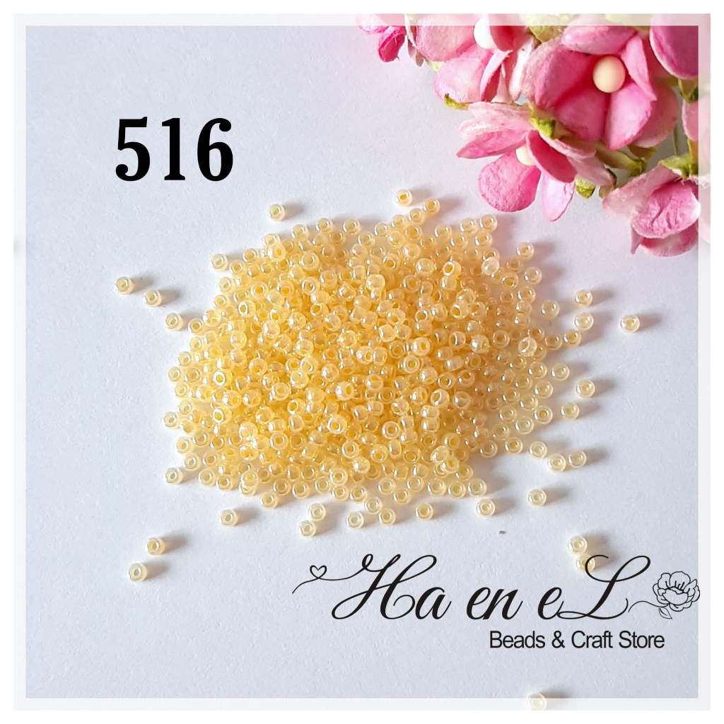 Payet Miyuki pasir seedbead (RR) ukuran 12/O(sp) & 11/O kode 516 (10gr) kuning / yellow