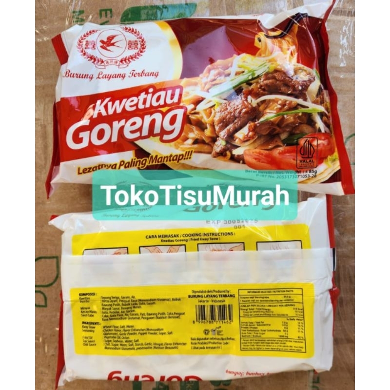 

exp lama Kwetiau Goreng cap Burung Layang Terbang 85 gram