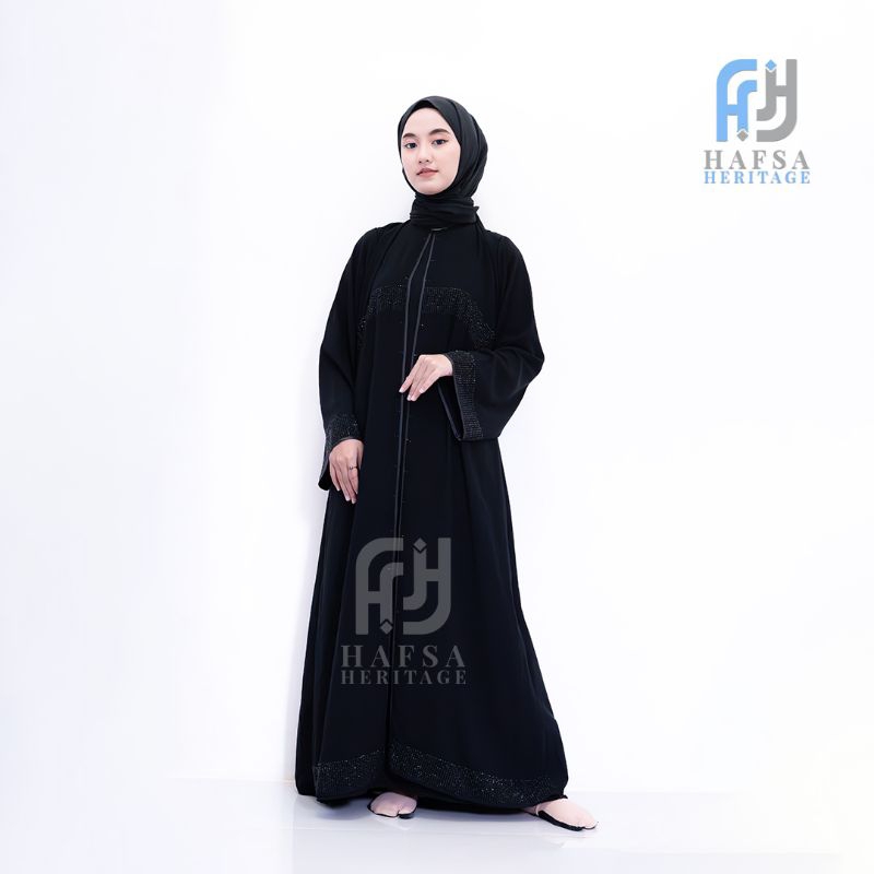 hafsa heritage abaya dubai saudi 475 abaya cantik gamis fashion dress import murah
