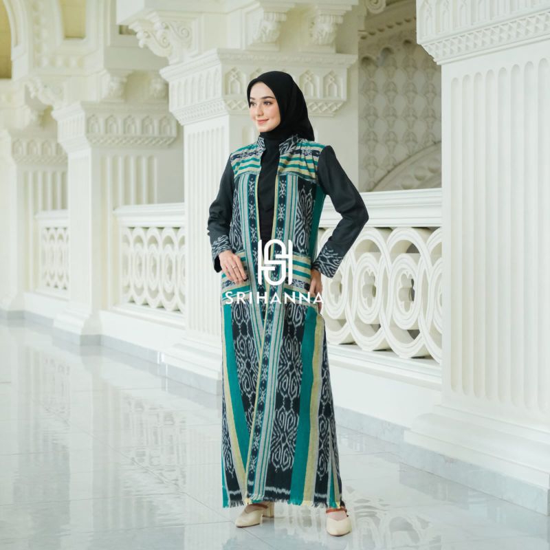 OUTER LONG TENUN Outer Long Outwear Outer Wanita Outer Tenun Outer Batik Outer Basic Atasan Wanita A