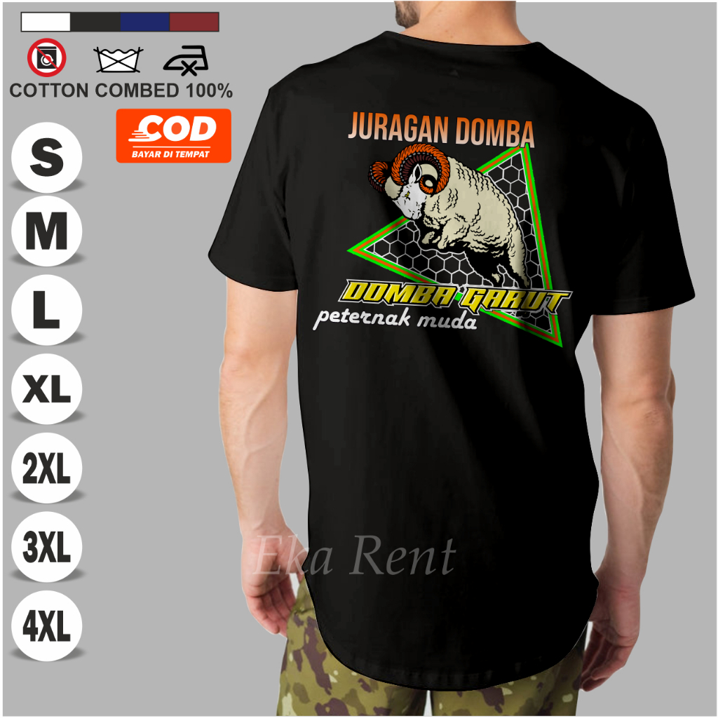 Baju Kaos Ternak Domba Garut Peternak Muda Lengan Pendek