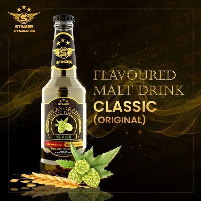 

STINGER Malt Drink Classic - Non Alcohol - Minuman Fermentasi Rasa Classic