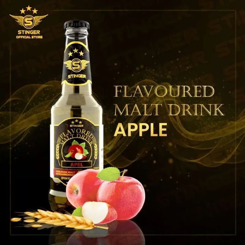 

STINGER Malt Drink Apple - Non Alcohol - Minuman Fermentasi Rasa Apple