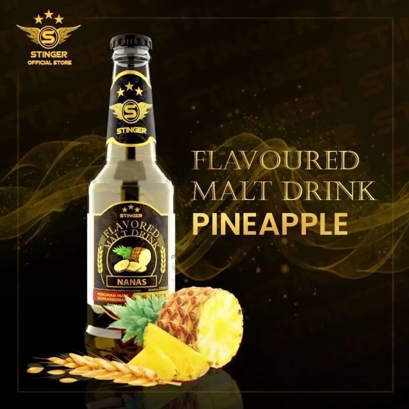 

STINGER Malt Drink Pineaplle - Non Alcohol - Minuman Fermentasi Rasa Pineapple