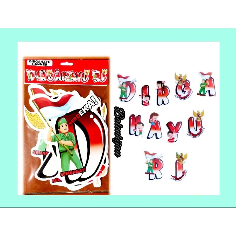 Banner Dirgahayu RI 3D / Backdrop Hiasan Dirgahayu RI