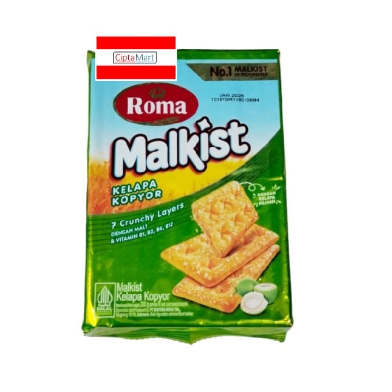 

Roma Malkist Kelapa Kopyor 200 gram