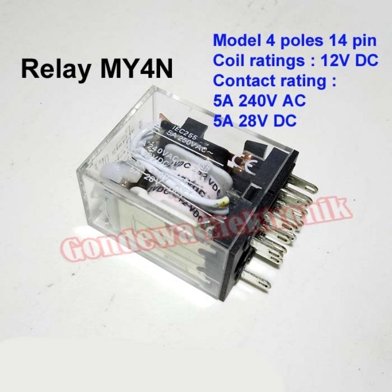 MY4N relay 12 Volt DC