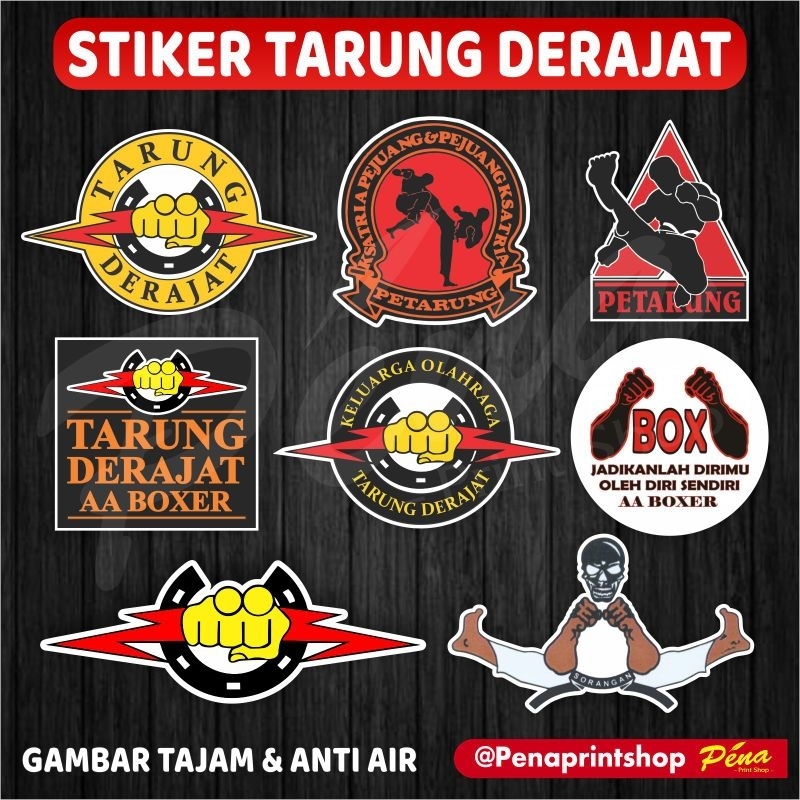

Sticker Stiker TARUNG DERAJAT AA Boxer / Logo Tarung Derajat Eksklusif