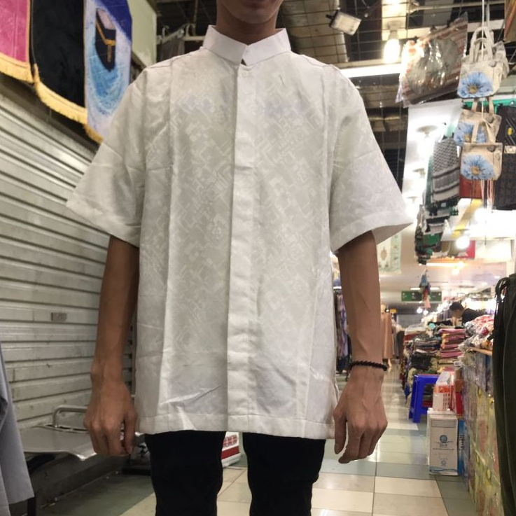 Baju Koko Putih Pria Lengan Pendek Exclusive Premium Cotton I Baju Muslim Pria I Koko Pria Reguler