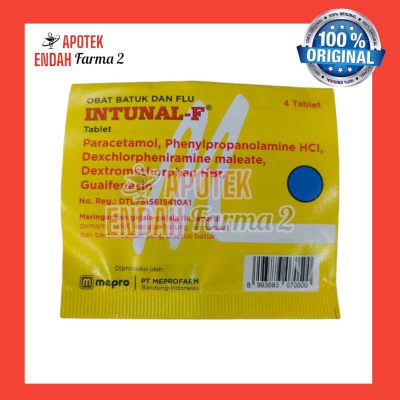 INTUNAL F TABLET PERSTRIP BATUK PILEK DEMAM