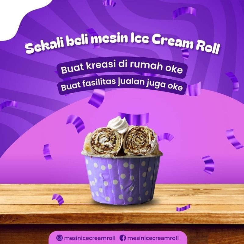 Mesin Es krim mesin ice cream roll