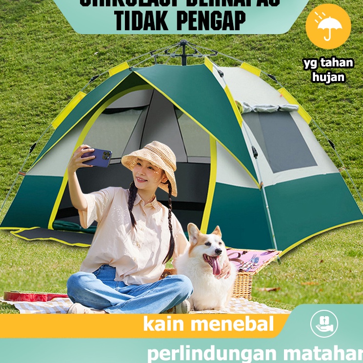 Limitless Tenda 234 orang tenda otomatis tenda 4 orang tenda double layer 4 orang Tenda camping anti