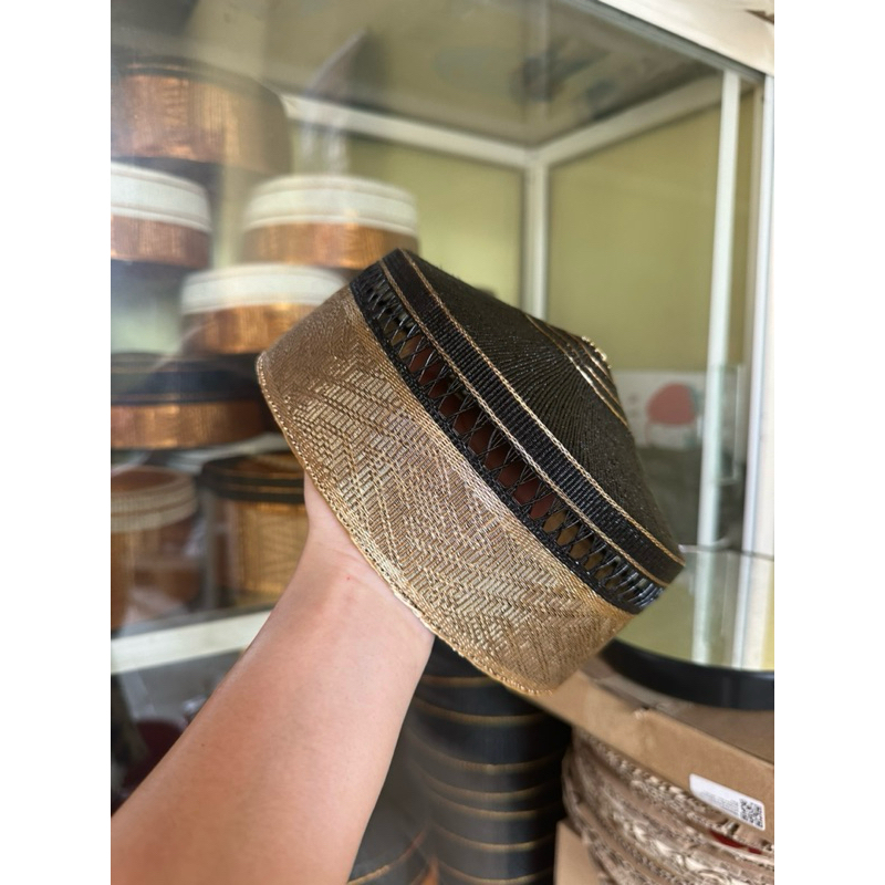 songkok recca runcing tembaga kc gold premium