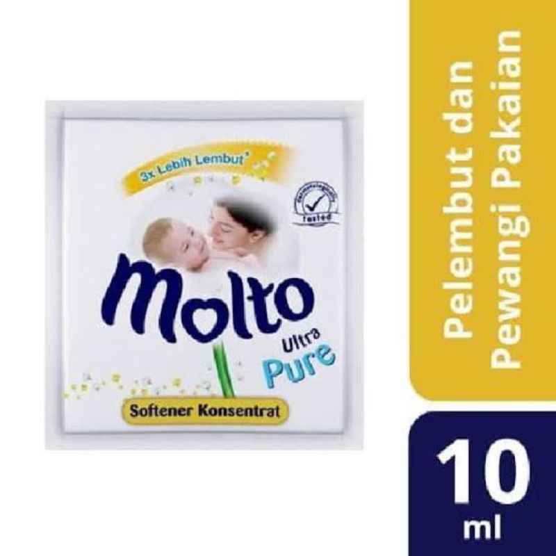 Pewangi Baju Baby / Molto Pure / Sachet 10 ML isi 12 Pcs / Molto Softener Pure