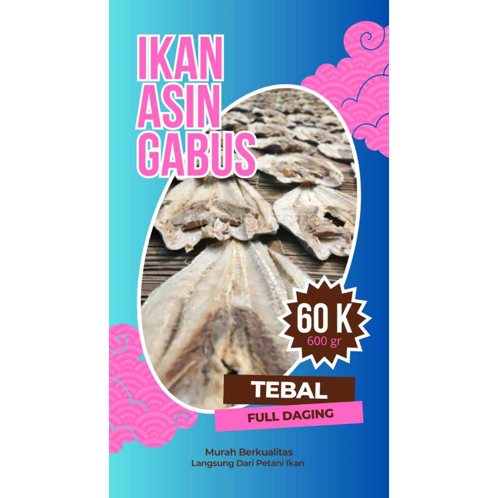 

IKAN ASIN GABUS MURAH BERKUALITAS FULL DAGING 600 gr