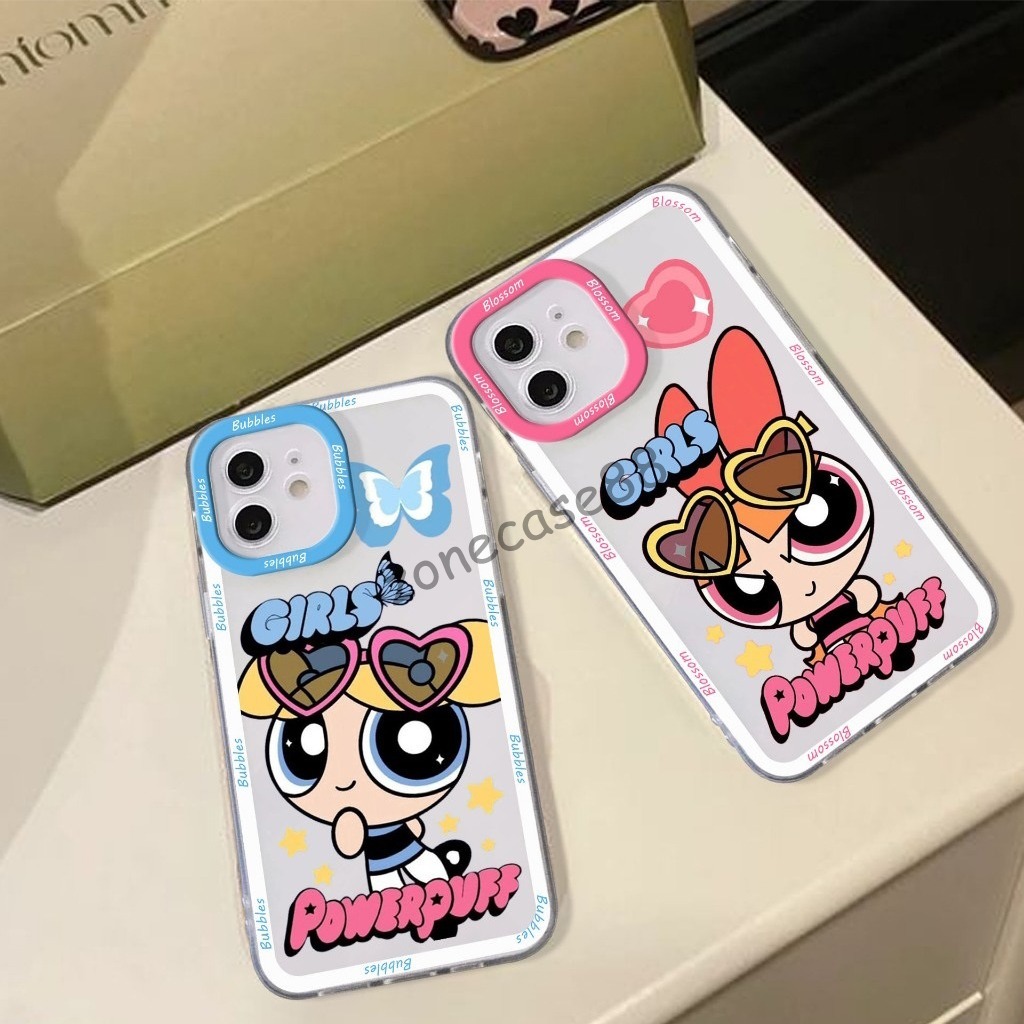 #ZC01 Iphone 11 - Case Bening Protect - Case Kekinian - Case Fashion pwrpuff grils pink&blue  (type 
