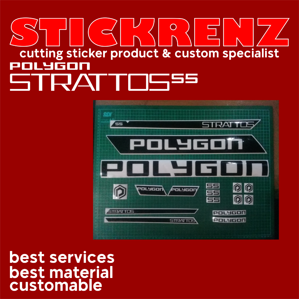 Cutting Sticker Stiker Frame Sepeda Roadbike Polygon Strattos S5 2019 CUatom