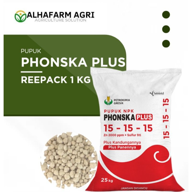 PUPUK NPK 151515 PHONSKA PLUS NPK ZINK UNTUK SEMUA TANAMAN KEMASAN 1 KG REEPACK