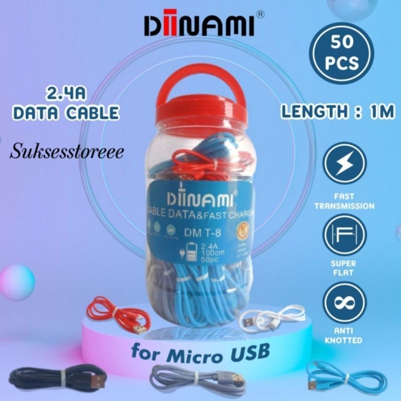 Kabel Data Charger DIINAMI 2.4A MICRO TYPE C IPHONE USB Fast Charging