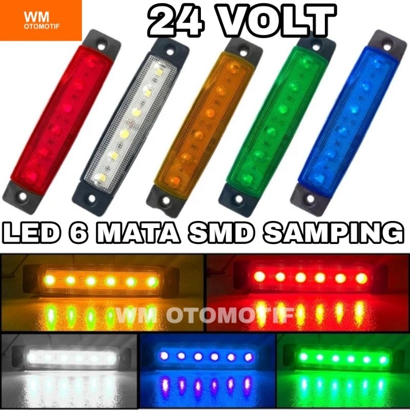Lampu LED 6 SMD Mata Plasma Supersonic 24 Volt COB Samping Ultrasonic Kolong Modul Topi Kabin Truk B
