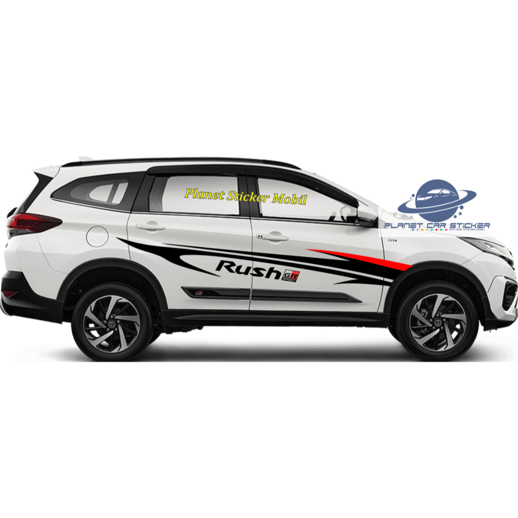 GR sport sticker stiker rush gr sport side body samping mobil toyota rush gr sport stiker stripe rus