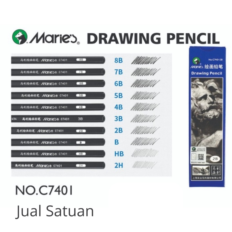 

Model Terkini Maries Drawing Pencils C741 Pensil Gambar Sketsa Lukis Maries Pensil Maries Satuan
