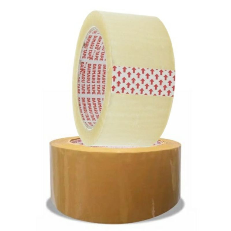 

Lakban Daimaru Tape Isolasi 2 inch x 90 Yard Bening / Coklat