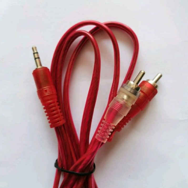 Kabel Jack Audio Jack 2 in 1 3.5mm dari HP ke Speaker aktif Salon (1,5 meter)