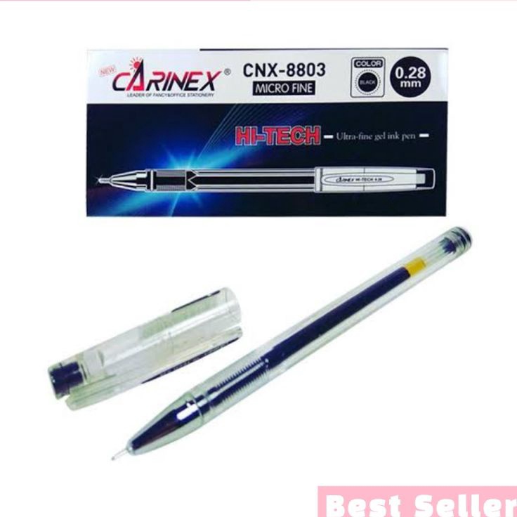 

Gel Pen HiTECH Micro Fine Carinex CNX883 28mm Tinta Hitam 1 Lusin Isi 12 Pcs