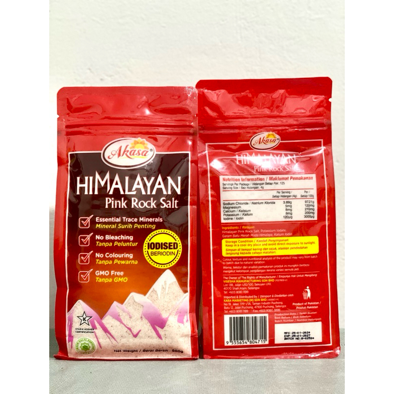 

AKASA HIMALAYAN PINK ROCK SALT MALAYSIA 500G GARAM HIMALAYAN PINK GARAM SEHAT BERIODIN IMPOR IMPORT MALAYSIA BUMBU DAPUR BUMBU MASAK PELENGKAP MAKANAN MASAKAN RUMAHAN