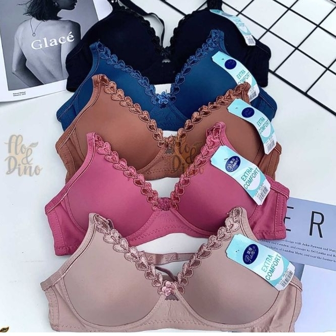 (COD) 4PCS BRA GADIS REMAJA WANITA BH PIAOLI CUP A55 EXTRA COMFORT KAIT 2 ORIGINAL PIAOLI IMPORT BES