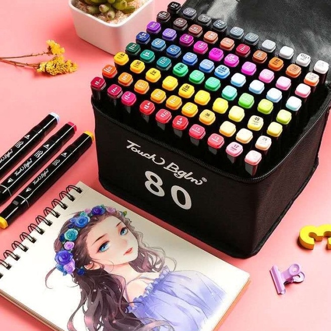 

Kirim Sekarang Spidol Warna Stabilo Touch Toddi 68 Warna Dual Side Fine Art Brush Pen Animation Marker Set Sketsa