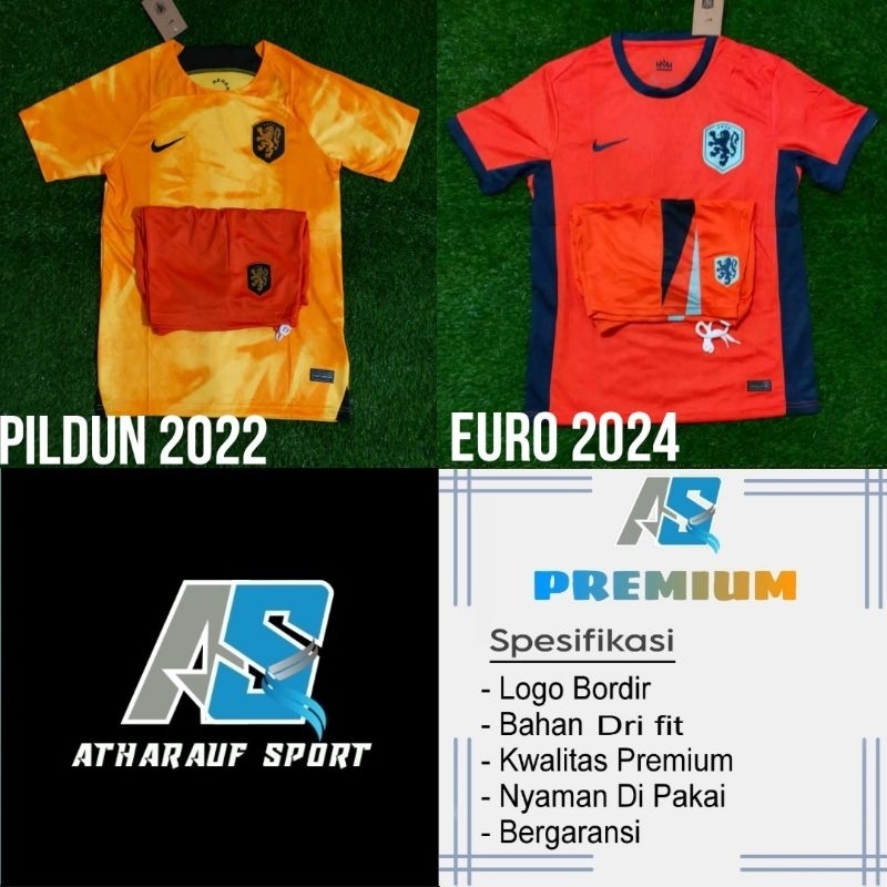 Jersey Belanda piala dunia 2022 piala eropa 2024 home grade ori baju sepak bola