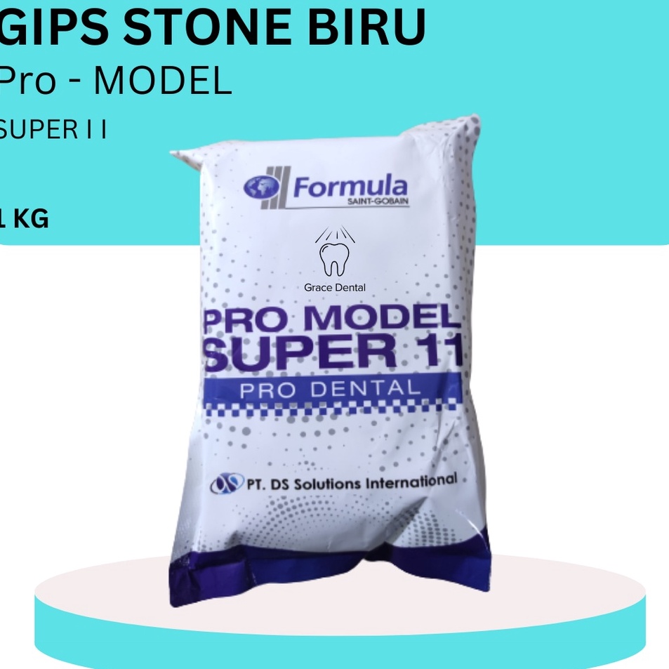 Eksklusif Gips Stone Biru Moldano Dental Cetakan Cor Gigi Tipe 2