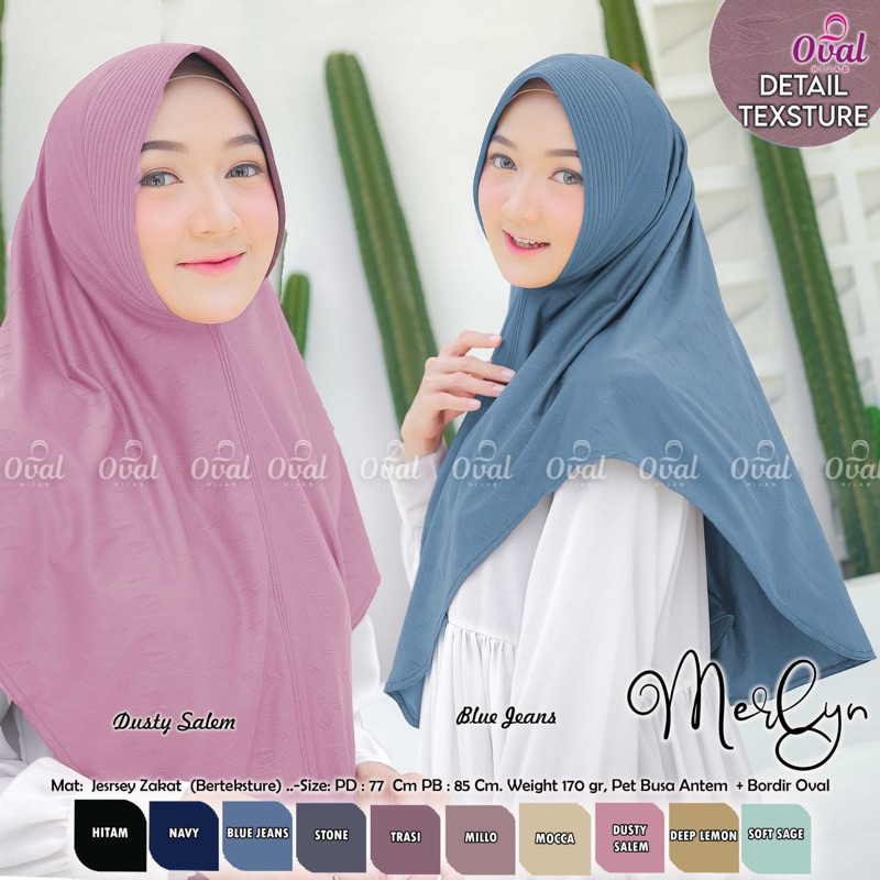 Merlyn hijab Instan Oval Hijab anthem pad original Oval Hijab Jersey bergo anthem Pad Jersey Oval Hi