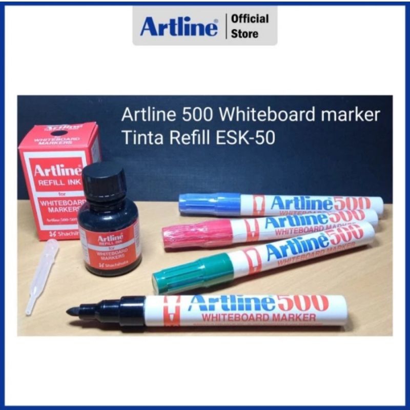 

ARTLINE Spidol Whiteboard Papan Tulis NON Permanen 2,0mm BISA DIISI ULANG EK-500