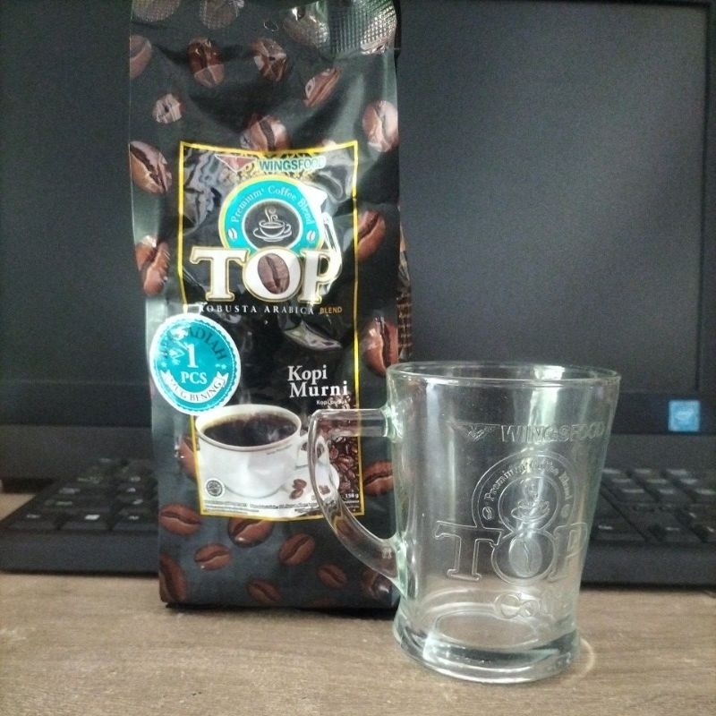 

KOPI TOP MURNI bonus GELAS TERBARU 158gr