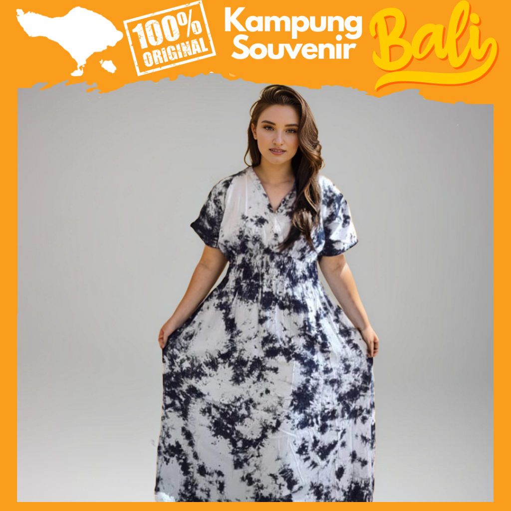 Dress Bali Rayon Rihana Jumbo LD 120 130 140 Daster Baju Tidur Wanita Kampung Souvenir