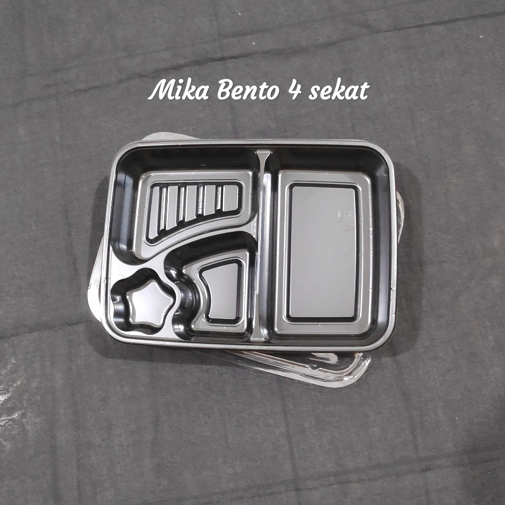 mika bento 4 skat , tempat kotak nasi plastik , lunch box