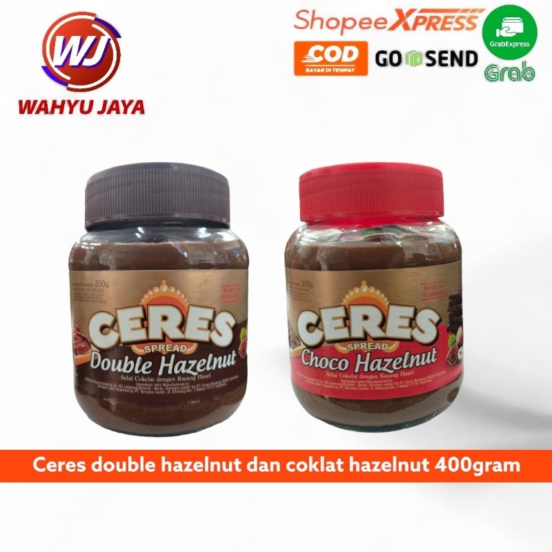 

Ceres spread choco hazelnut dan double hazelnut 400gram